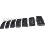 GRILLE FR SILVER GRANITE SPARKLE FRAME W/MATT BLACK MESH 7-PIECE — photo 1
