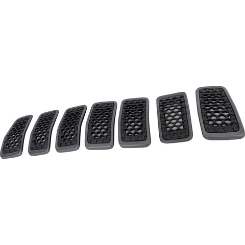 GRILLE FR SILVER GRANITE SPARKLE FRAME W/MATT BLACK MESH 7-PIECE