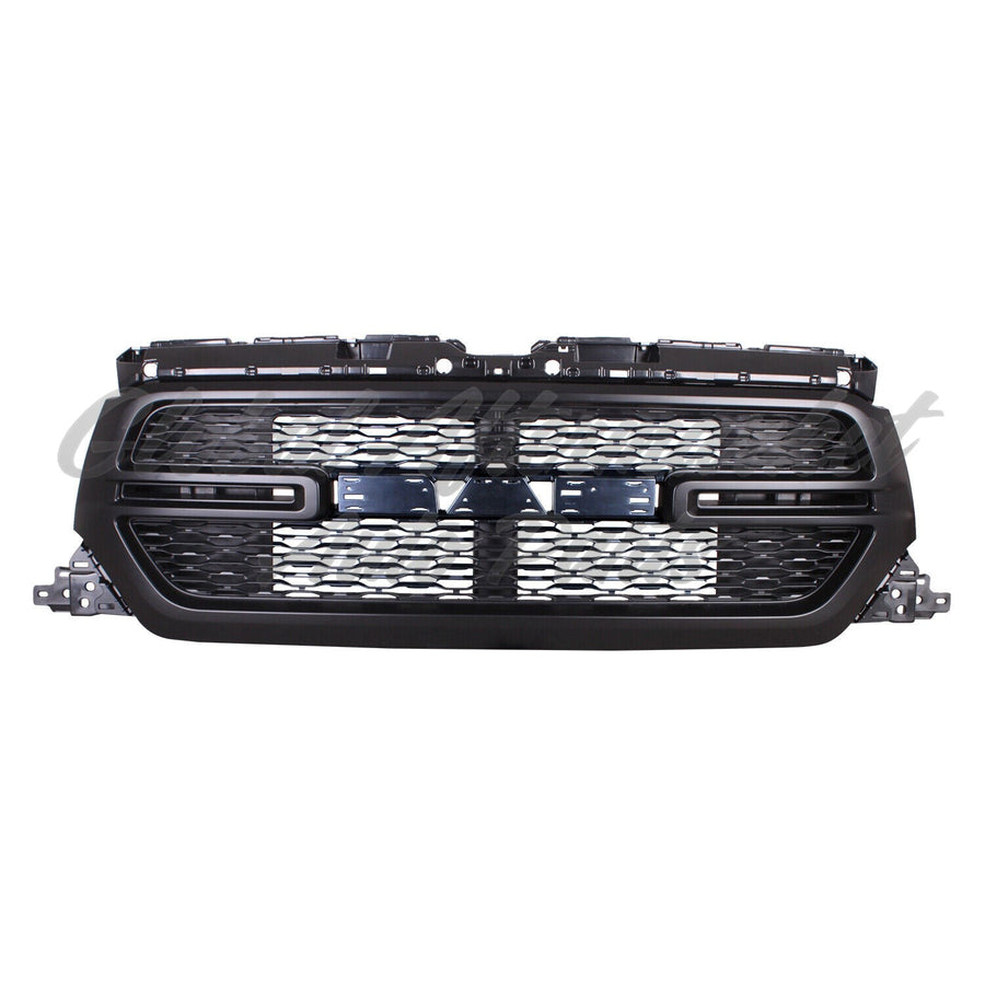GRILLE FR BLACK SURROUND W/ BLACK PERFORATED WAVE INSERT W/O EMBLEM/CAMERA