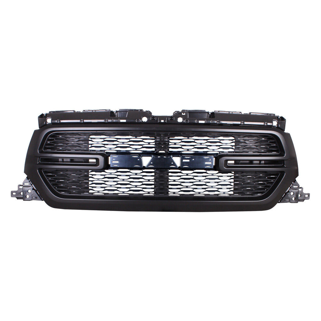GRILLE FR BLACK SURROUND W/ BLACK PERFORATED WAVE INSERT W/O EMBLEM/CAMERA