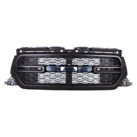 GRILLE FR BLACK SURROUND W/ BLACK PERFORATED WAVE INSERT W/O EMBLEM/CAMERA