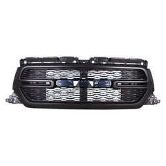 GRILLE FR BLACK SURROUND W/ BLACK PERFORATED WAVE INSERT W/O EMBLEM/CAMERA