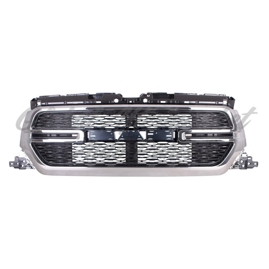 GRILLE FR CHROME SURROUND W/O CAMERA W/ BLACK PERFORATED WAVE INSERT TRADESMAN MODELS