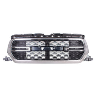 GRILLE FR CHROME SURROUND W/O CAMERA W/ BLACK PERFORATED WAVE INSERT TRADESMAN MODELS
