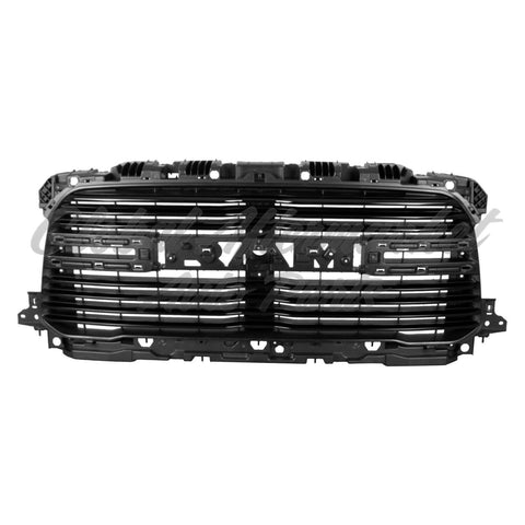 GRILLE FR GLOSS BLACK BILLET TYPE W/ NOSTRILLS / BIG HORN/LARAMIE