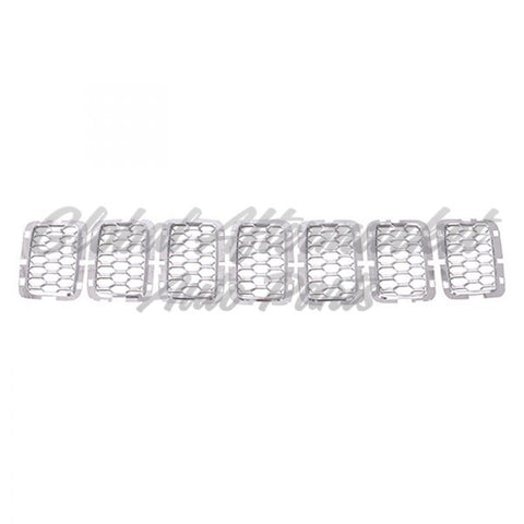 GRILLE TRIM RING 7-PIECE SET SATIN CHROME EXCLUDE SRT/TRACKHAWK MODEL CAPA