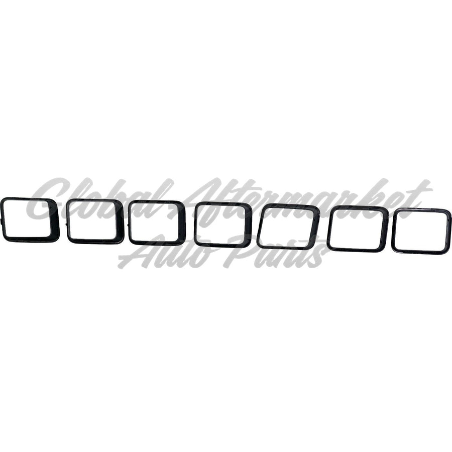 GRILLE TRIM RING SET PTD BLACK 7-PC FOR SRT/TRACKHAWK