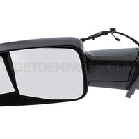 DOOR MIRROR LH POWER TEXTURED W/SIGNAL/PUDDLE LAMP/TEMPERATURE SENSOR TOW STYLE