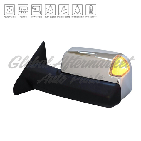 DOOR MIRROR LH POWER HTD/PUDDLE/SIGNAL/SPOTTER/SENSOR