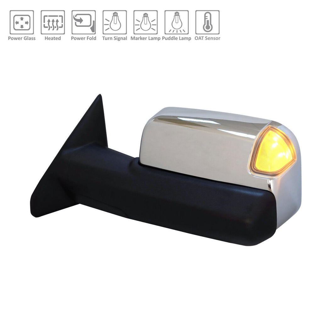 DOOR MIRROR LH POWER HTD/PUDDLE/SIGNAL/SPOTTER/SENSOR