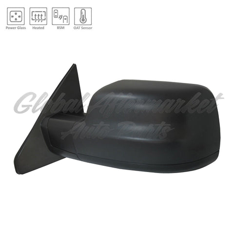 DOOR MIRROR LH POWER HTD TEXTURED W/BLIND SPOT/ SENSOR