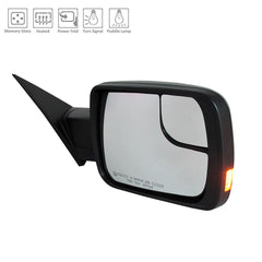 DOOR MIRROR RH POWER PTM HTD/MEMORY/POWER FOLD/SIGNAL/PUDDLE LAMP