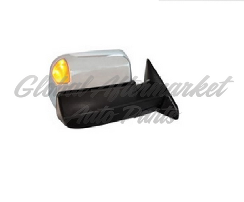 DOOR MIRROR RH CHROME POWER HTD W/MEMORY/POWER FOLD/PUDDLE LAMP/SIGNAL/SPOT LAMP W/O LOGO