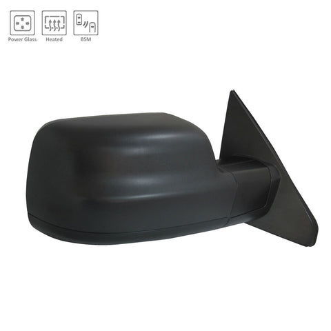 DOOR MIRROR RH POWER HTD TEXTURED W/ BLIND SPOT/SENSOR