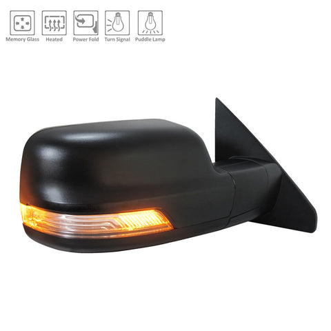 DOOR MIRROR RH POWER HTD TEXTURED W/POWER FOLD/PUDDLE LAMP/SIGNAL