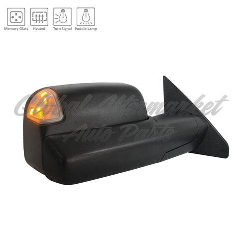 DOOR MIRROR RH POWER TEXTURED HTD W/MEMORY/PUDDLE LAMP/SIGNAL