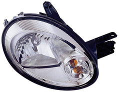 HEAD LAMP LH CHROME BEZEL W/O LEVELING HQ