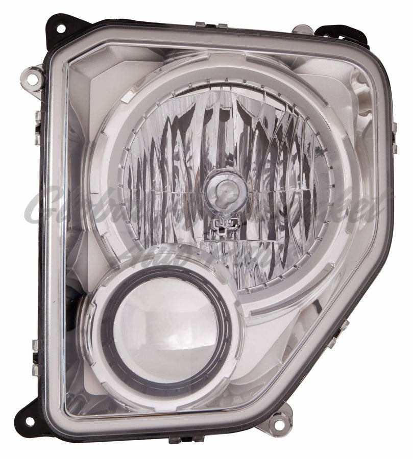 HEAD LAMP LH CHROME BEZEL W/O FOG LAMP ROUND BULB SHIELD CAPA