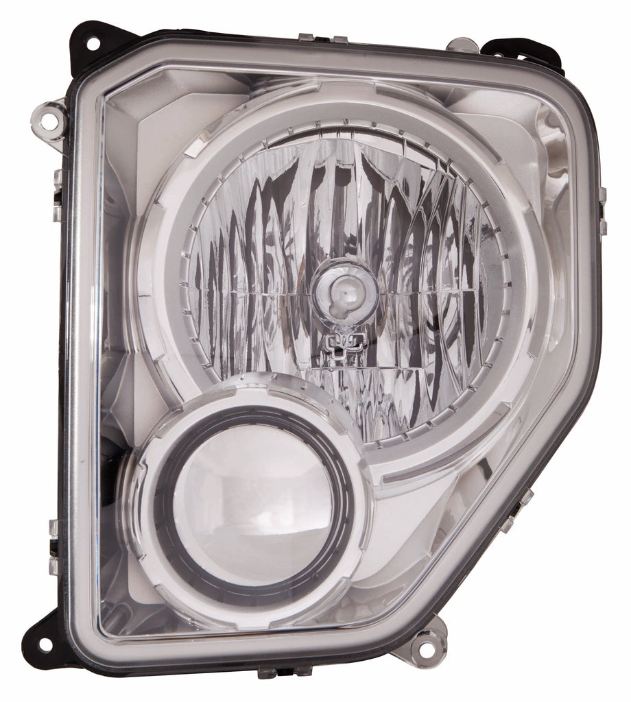 HEAD LAMP LH CHROME BEZEL W/O FOG LAMP ROUND BULB SHIELD CAPA