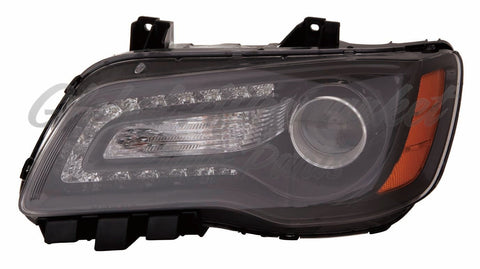 HEAD LAMP LH HALOGEN BLACK BEZEL HQ