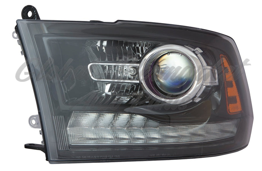 HEAD LAMP LH HALOGEN PROJECTOR BLACK BEZEL CAPA