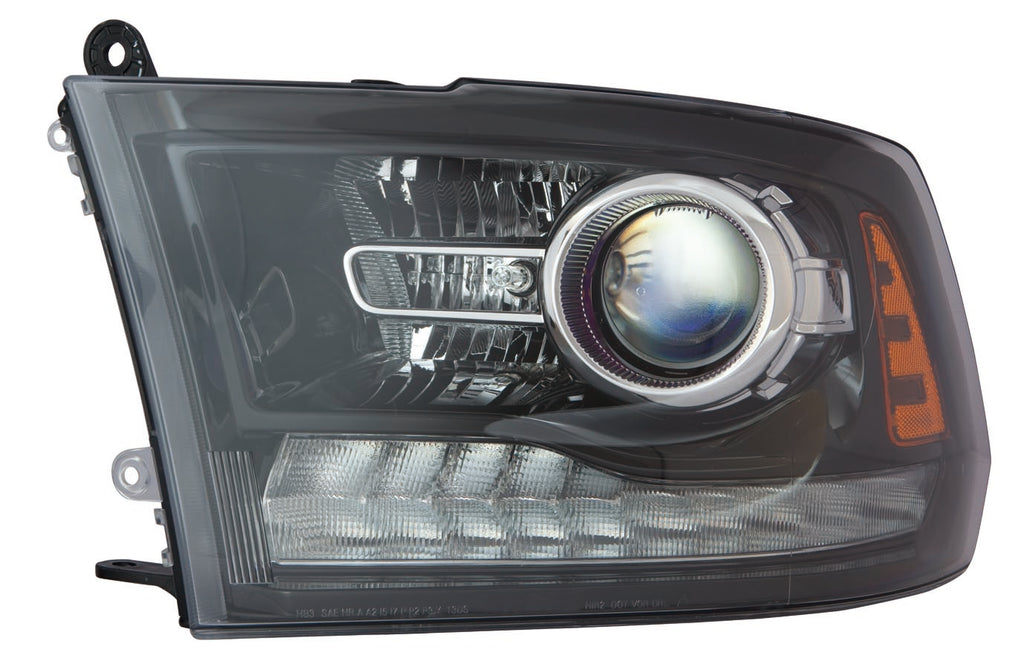 HEAD LAMP LH HALOGEN PROJECTOR BLACK BEZEL CAPA