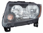 HEAD LAMP LH HALOGEN BLACK BEZEL HQ — photo 1