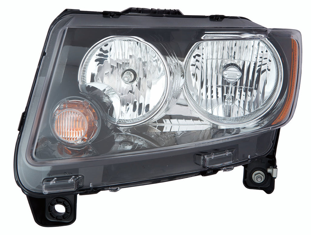 HEAD LAMP LH HALOGEN BLACK BEZEL HQ