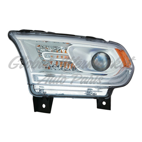 HEAD LAMP LH HALOGEN CHROME BEZEL W/O LED DRL CAPA