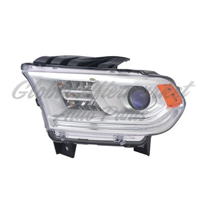 HEAD LAMP LH HALOGEN CHROME BEZEL W/LED DRL CAPA