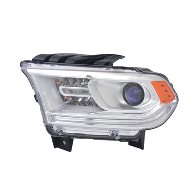 HEAD LAMP LH HALOGEN CHROME BEZEL W/LED DRL CAPA
