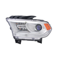 HEAD LAMP LH HALOGEN CHROME BEZEL W/LED DRL HQ
