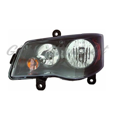 HEAD LAMP LH HALOGEN W/BLACK BEZEL CAPA