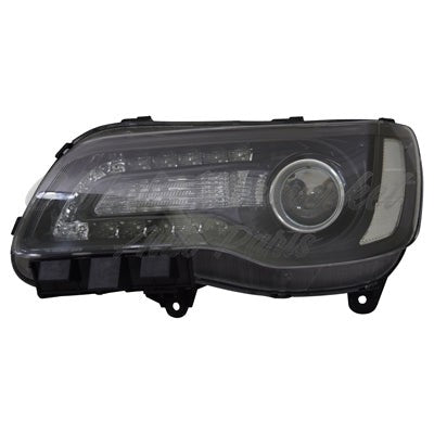 HEAD LAMP LH HALOGEN BLACK BEZEL CAPA
