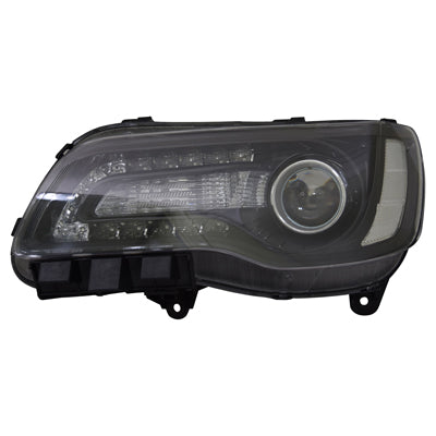 HEAD LAMP LH HALOGEN BLACK BEZEL