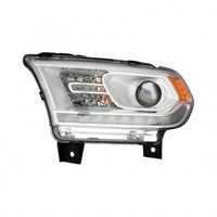 HEAD LAMP LH HALOGEN CHROME BEZEL W/ LED DRL W/O LOGO HQ