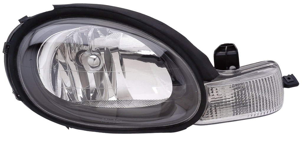 HEAD LAMP RH BLACK BEZEL