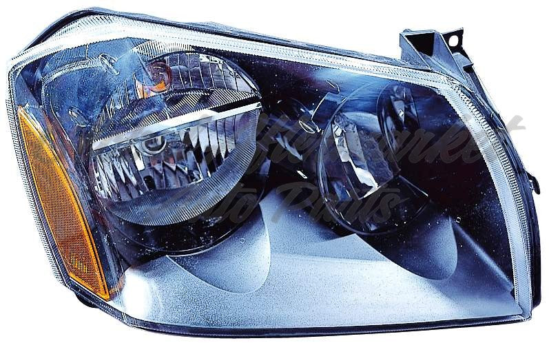 HEAD LAMP RH W/BLACK BEZEL 2.7-3.5LS HQ
