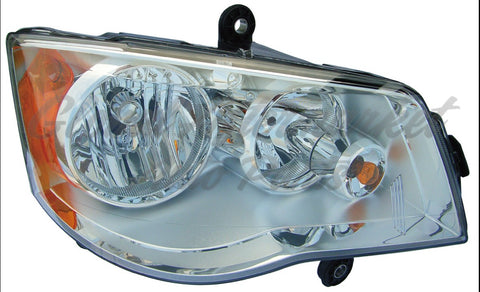 HEAD LAMP RH QUAD HALOGEN CHROME CODE LME (2 ADJUSTORS) HQ