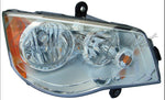 HEAD LAMP RH QUAD HALOGEN CHROME CODE LME (2 ADJUSTORS) CAPA — photo 1