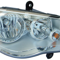 HEAD LAMP RH QUAD HALOGEN CHROME CODE LME (2 ADJUSTORS)