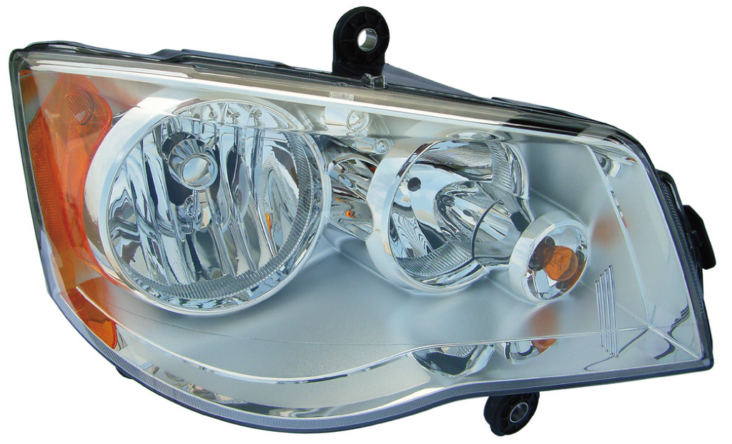 HEAD LAMP RH QUAD HALOGEN CHROME CODE LME (2 ADJUSTORS) HQ