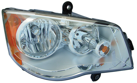 HEAD LAMP RH QUAD HALOGEN CHROME CODE LME (2 ADJUSTORS) HQ
