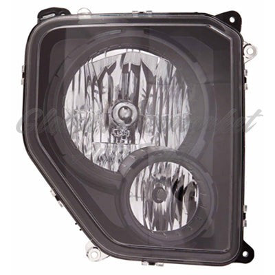 HEAD LAMP RH HALOGEN BLACK BEZEL CAPA