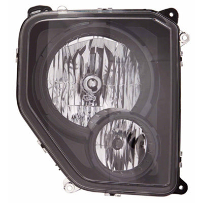 HEAD LAMP RH HALOGEN BLACK BEZEL HQ