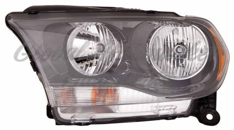 HEAD LAMP RH HALOGEN BLACK TRIM HQ