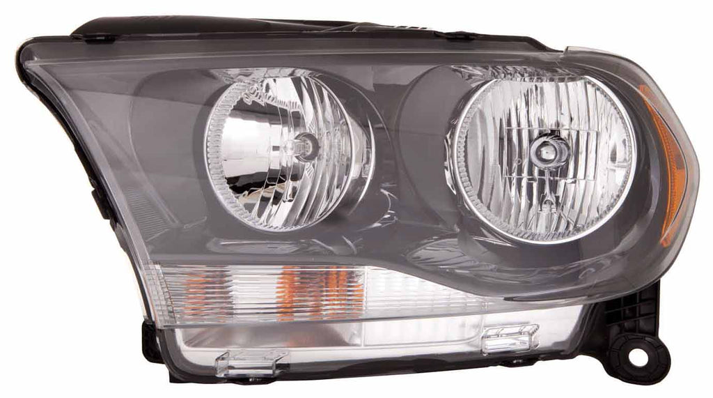 HEAD LAMP RH HALOGEN BLACK TRIM HQ
