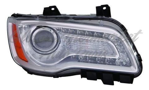 HEAD LAMP RH HALOGEN CHROME BEZEL CAPA