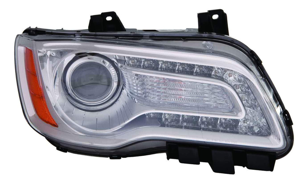 HEAD LAMP RH HALOGEN CHROME BEZEL CAPA