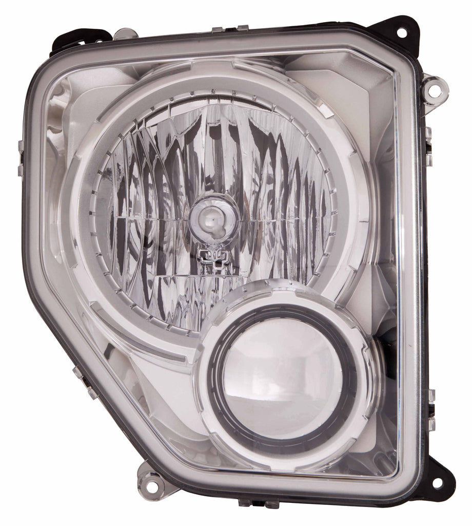 HEAD LAMP RH CHROME BEZEL W/O FOG LAMP ROUND BULB SHIELD CAPA